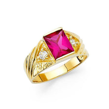 Load image into Gallery viewer, 14K Yellow Gold CZ Men&#39;s Ring - silverdepot