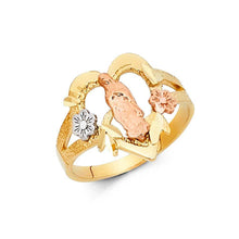 Load image into Gallery viewer, 14K Tri Color 15mm Our Lady of Guadalupe Ring - silverdepot