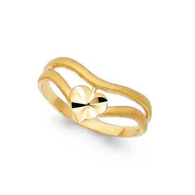 14K Yellow Gold 9mm Semanario Thumb Ring - silverdepot