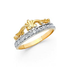 Load image into Gallery viewer, 14K Two Tone 8mm Assorted Fancy Heart Ring - silverdepot