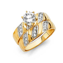 Load image into Gallery viewer, 14K Yellow Gold Round 5mm CZ Ladies Wedding Band