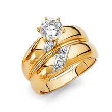 Load image into Gallery viewer, 14K Yellow Gold Round 5mm CZ Ladies Wedding Band