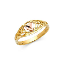 Load image into Gallery viewer, 14K Two Tone 7mm Fancy Heart Ring - silverdepot
