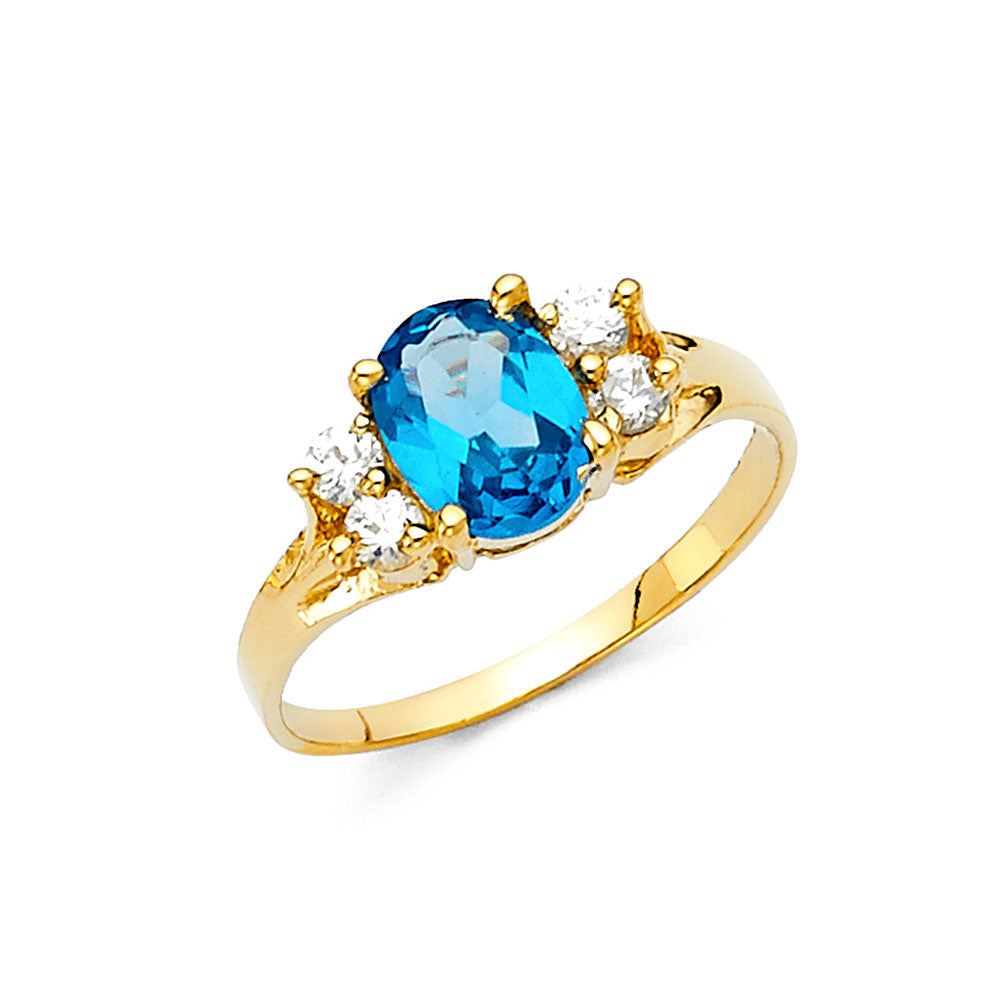 14K Yellow CZ FANCY Ring 1.7grams