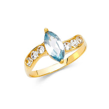 Load image into Gallery viewer, 14K Yellow Gold Ladies Fancy CZ Ring