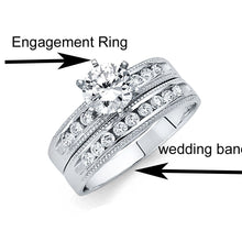 Load image into Gallery viewer, 14K White Gold Round 3mm CZ Ladies Wedding Band