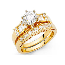 Load image into Gallery viewer, 14K Yellow Gold Round 3mm CZ Engagement Ring Only - silverdepot