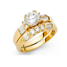 Load image into Gallery viewer, 14K Yellow Gold Round 4mm CZ Ladies Wedding Band Only - silverdepot