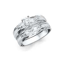 Load image into Gallery viewer, 14k White Gold 4mm Ladies CZ Wedding Ring--Wedding Band and Engagement Rings are sold Separately