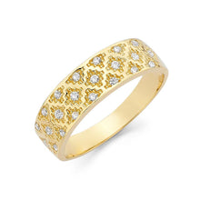 Load image into Gallery viewer, 14K Yellow Gold 5mm CZ Ladies Wedding Band