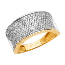 Load image into Gallery viewer, 14K Two Tone Fancy Clear CZ Ring - silverdepot