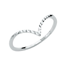 Load image into Gallery viewer, 14K White V-SHAPE LADIES DC Band 1grams