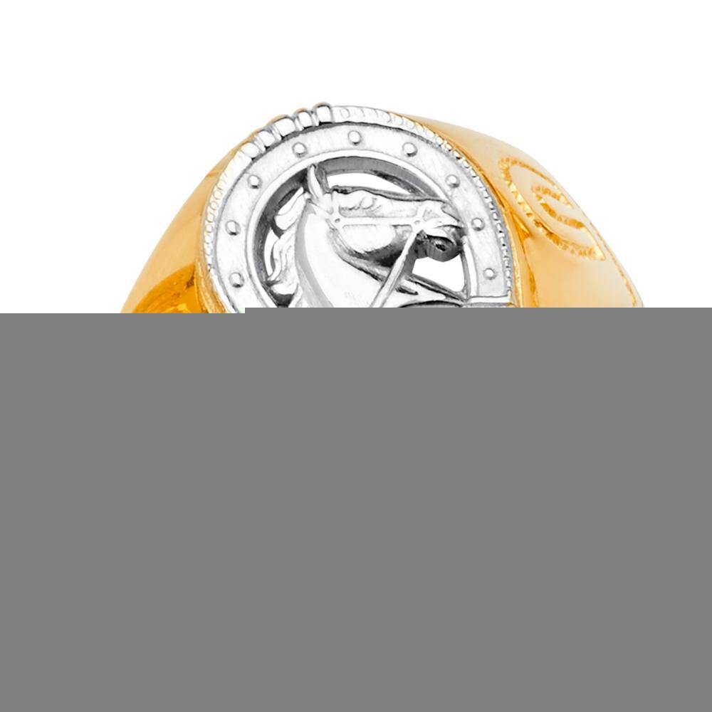 14K Tri Color CZ Men's Rings - silverdepot