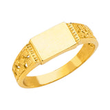 14K Yellow Baby Signet Ring 1.5grams