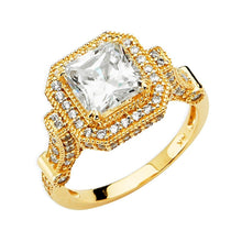 Load image into Gallery viewer, 14K Yellow Gold CZ Round Engagement Ring - silverdepot