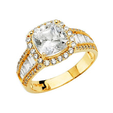 Load image into Gallery viewer, 14K Yellow Gold CZ Round Engagement Ring - silverdepot