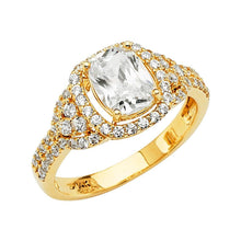Load image into Gallery viewer, 14K Yellow Gold CZ Round Engagement Ring - silverdepot