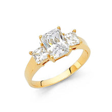 Load image into Gallery viewer, 14K Yellow Gold Polished Clear CZ Engagement Ring