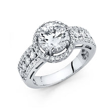 Load image into Gallery viewer, 14K Yellow CZ Engagement Ring 5.7grams