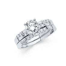 Load image into Gallery viewer, 14K White Gold Round 3mm CZ Ladies Wedding Ring---Wedding Band and Engagement Ring are sold separately
