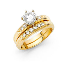 Load image into Gallery viewer, 14K Yellow Gold Round 3mm CZ Ladies Wedding Band Only - silverdepot