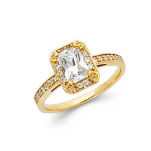 Load image into Gallery viewer, 14K Yellow Gold 2.5mm Round CZ Engagement Ring
