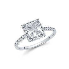 Load image into Gallery viewer, 14K White Gold 1.5mm Round CZ Engagement Ring