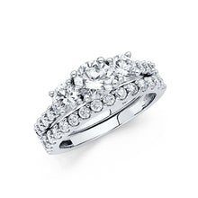 Load image into Gallery viewer, 14K White Gold Round 2.5mm CZ Ladies Wedding Ring--Engagement ring and Wedding Band are Sold Separately