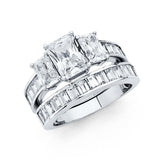 14K Yellow Gold Round 3.5mm CZ Engagement Ring Only--Wedding Band is not included