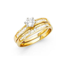 Load image into Gallery viewer, 14K Yellow Gold Round 2mm CZ Engagement Ring Only - silverdepot