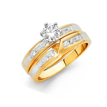 Load image into Gallery viewer, 14K Yellow Gold 3mm CZ Wedding Ladies Wedding Ring--Wedding Band and Engagement Rings are sold Separately