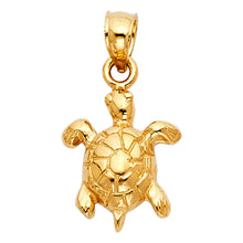 Load image into Gallery viewer, 14K Yellow Gold 11mm Turtle Pendant