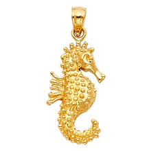 Load image into Gallery viewer, 14K Yellow Gold 12mm Sea Horse Pendant