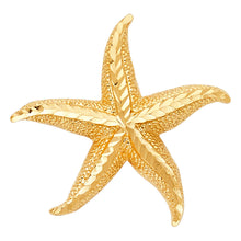Load image into Gallery viewer, 14K Yellow Gold 30mm Starfish Pendant