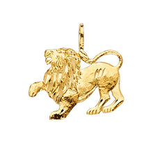 Load image into Gallery viewer, 14K Yellow Gold 20mm Lion Pendant